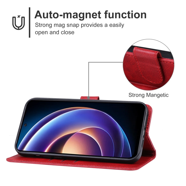 For Xiaomi Redmi Note 12R Leather Phone Case(Red) - free shipping - PMC TechLife - Order now!