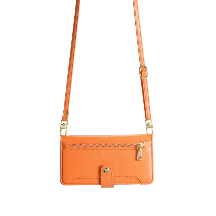 For Huawei nova 11 4G Sheep Texture Cross-body Zipper Wallet Leather Phone Case(Orange) - Huawei Cases by PMC TechLife | Online Shopping South Africa | PMC TechLife | Buy Now Pay Later Mobicred