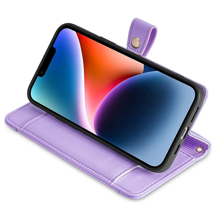 For Huawei nova 12i 4G Sheep Texture Cross-body Zipper Wallet Leather Phone Case(Purple) - Huawei Cases by PMC TechLife | Online Shopping South Africa | PMC TechLife | Buy Now Pay Later Mobicred