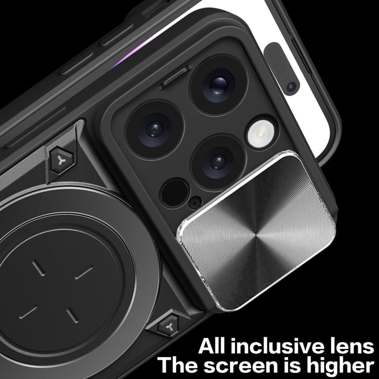 For iPhone 16 Pro CD Texture Sliding Camshield Magnetic Holder Phone Case(Red) - iPhone 16 Pro Cases by PMC TechLife | Online Shopping South Africa | PMC TechLife | Buy Now Pay Later Mobicred