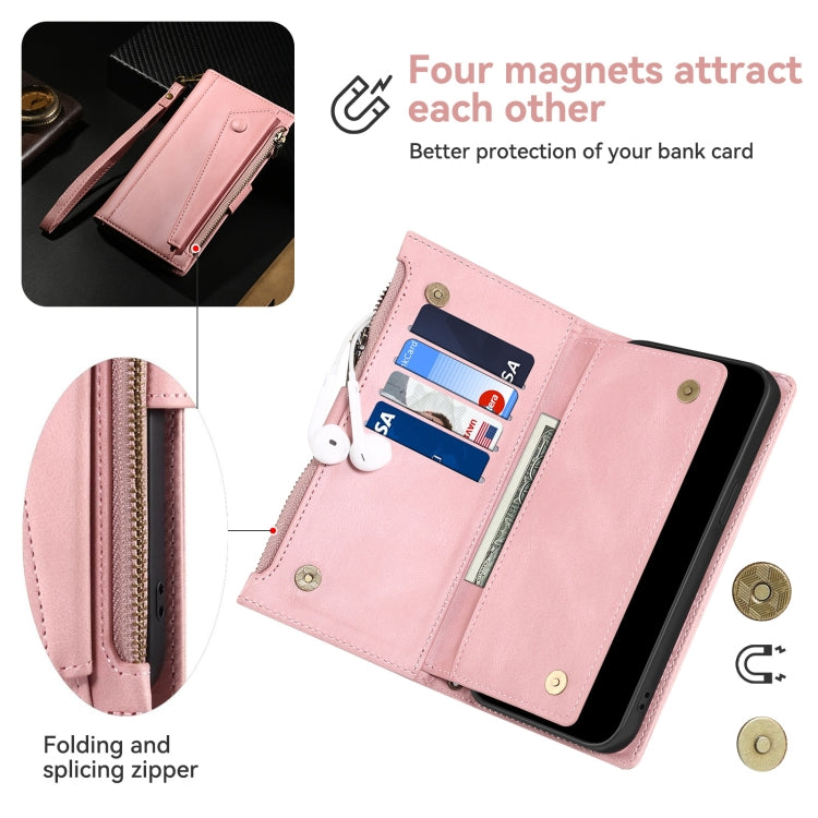 For Google Pixel 8 Pro ESEBLE Retro Frosted RFID Flip Leather Phone Case(Rose Gold) - Google Cases by ESEBLE | Online Shopping South Africa | PMC TechLife | Buy Now Pay Later Mobicred