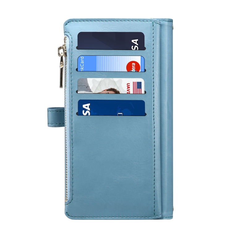 For Google Pixel 8 ESEBLE Star Series Lanyard Zipper Wallet RFID Leather Case(Blue) - Google Cases by ESEBLE | Online Shopping South Africa | PMC TechLife | Buy Now Pay Later Mobicred