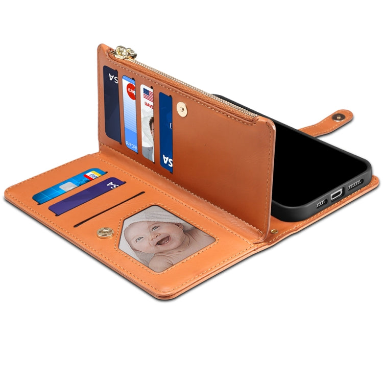 For Google Pixel 7a ESEBLE Star Series Lanyard Zipper Wallet RFID Leather Case(Brown) - Google Cases by ESEBLE | Online Shopping South Africa | PMC TechLife | Buy Now Pay Later Mobicred