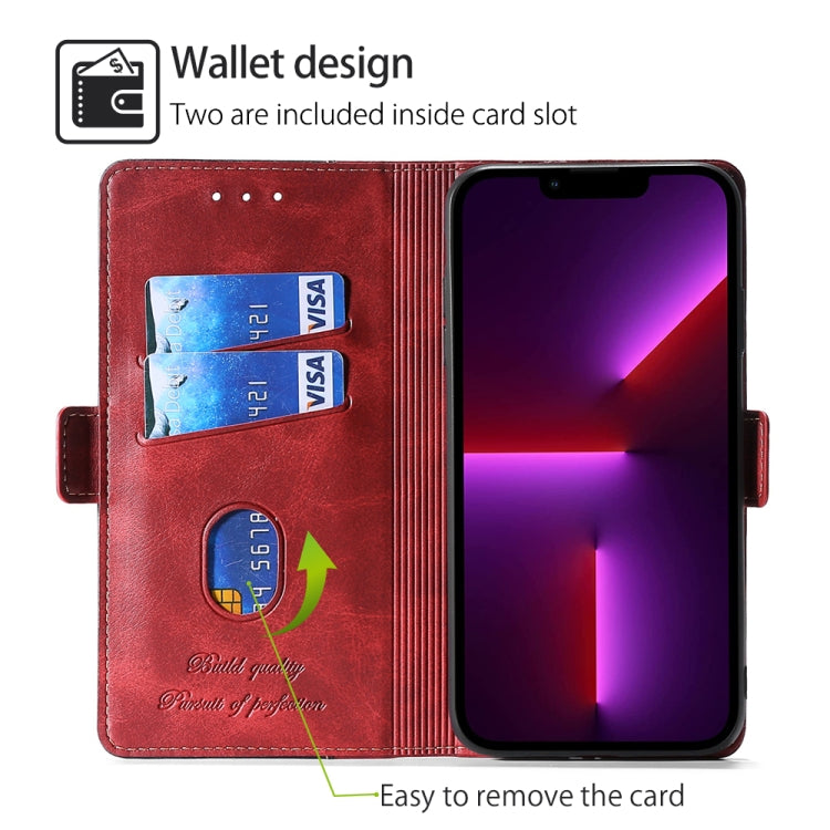 For Huawei Pura 70 5G Contrast Color Side Buckle Leather Phone Case(Red + Black) - Huawei Cases by PMC Jewellery | Online Shopping South Africa | PMC Jewellery | Buy Now Pay Later Mobicred