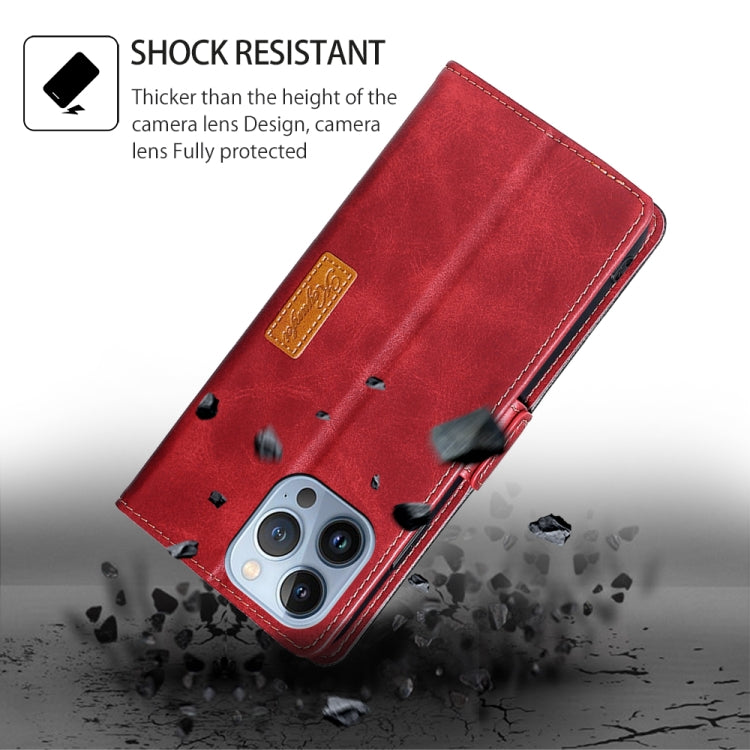 For Huawei Pura 70 5G Contrast Color Side Buckle Leather Phone Case(Red + Black) - Huawei Cases by PMC Jewellery | Online Shopping South Africa | PMC Jewellery | Buy Now Pay Later Mobicred