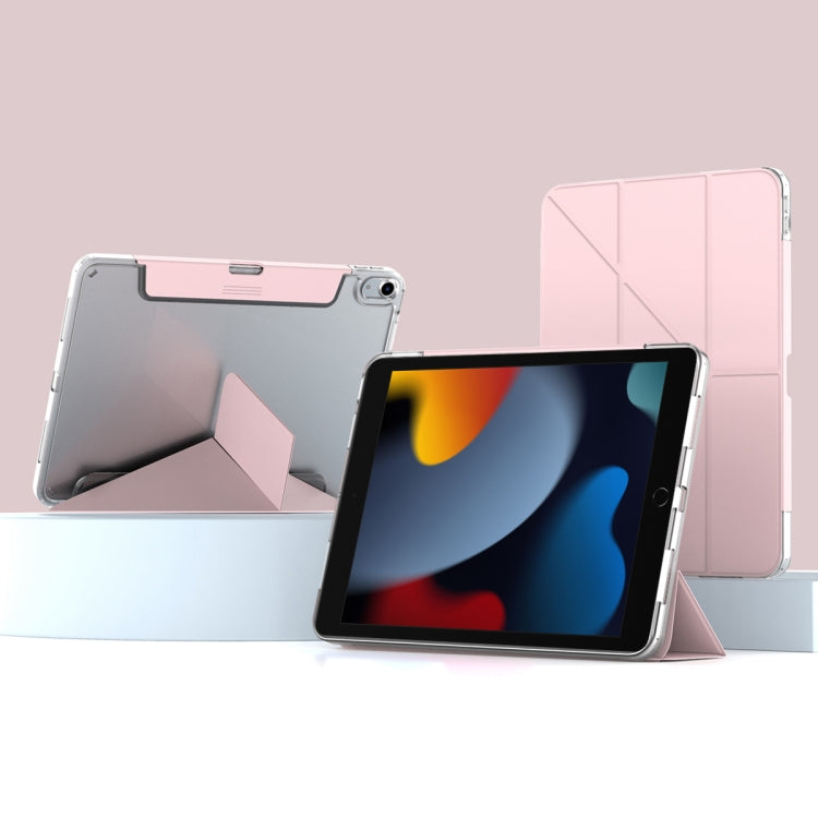 For iPad 10.2 2021 / 2020 / 2019 Mutural Deformation Stand Smart Leather Tablet Case(Pink) - free shipping - PMc TechLife - Order now!
