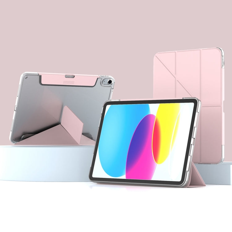 For iPad 2025 / 2022 Mutural Deformation Stand Smart Leather Tablet Case(Pink) - free shipping - PMc TechLife - Order now!
