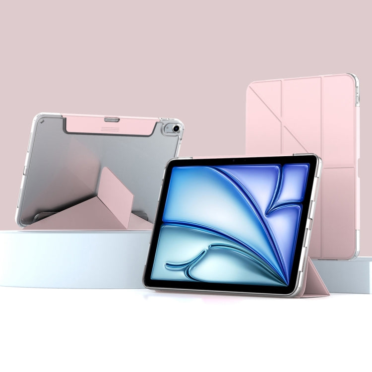 For iPad Air 11 2025 / 2024 Mutural Deformation Stand Smart Leather Tablet Case(Pink) - free shipping - PMC TechLife - Order now!