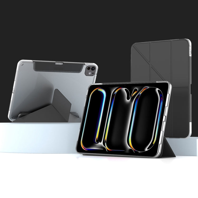 For iPad Pro 11 2024 Mutural Deformation Stand Smart Leather Tablet Case(Black) - iPad Pro 11 2024 Cases by Mutural | Online Shopping South Africa | PMC TechLife | Buy Now Pay Later Mobicred