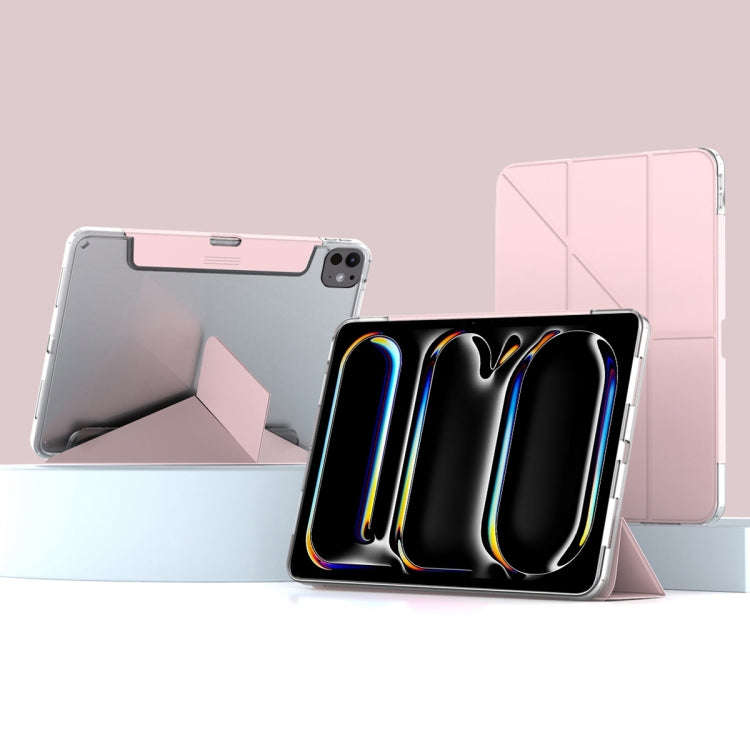 For iPad Pro 13 2024 Mutural Deformation Stand Smart Leather Tablet Case(Pink) - free shipping - PMC TechLife - Order now!