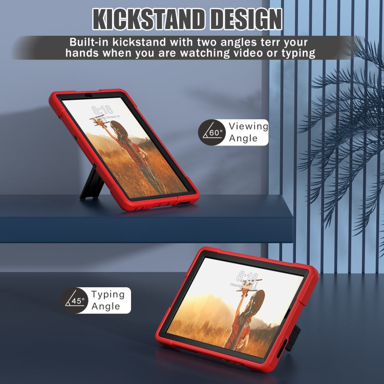 For Lenovo Tab M9 / TB-310FU Contrast Color Silicone Hybrid PC Tablet Case with Holder(Red Black) - Lenovo by PMC TechLife | Online Shopping South Africa | PMC TechLife | Buy Now Pay Later Mobicred