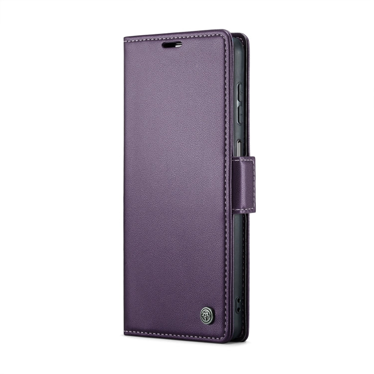 For Samsung Galaxy A23 CaseMe 023 Butterfly Buckle Litchi Texture RFID Anti-theft Leather Phone Case(Pearly Purple) - free shipping - PMC TechLife - Order now!
