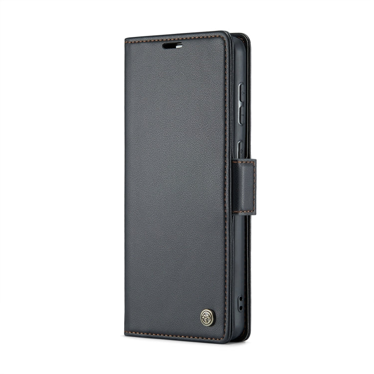 For Samsung Galaxy A33 5G CaseMe 023 Butterfly Buckle Litchi Texture RFID Anti-theft Leather Phone Case(Black) - free shipping - PMC TechLife - Order now!
