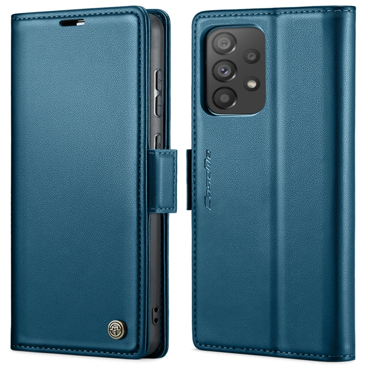 For Samsung Galaxy A73 5G CaseMe 023 Butterfly Buckle Litchi Texture RFID Anti-theft Leather Phone Case(Blue) - free shipping - PMC TechLife - Order now!