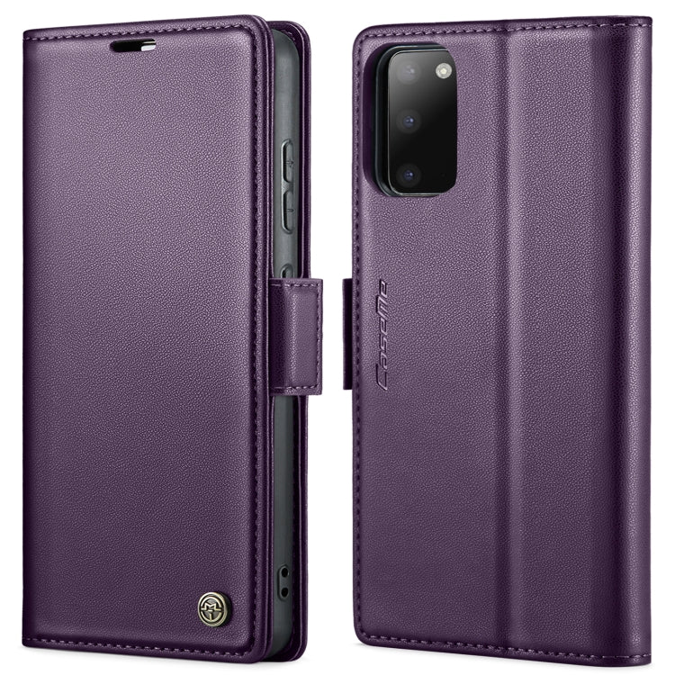 For Samsung Galaxy S20 CaseMe 023 Butterfly Buckle Litchi Texture RFID Anti-theft Leather Phone Case(Pearly Purple) - free shipping - PMC TechLife - Order now!