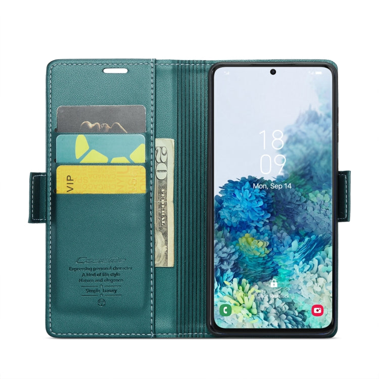For Samsung Galaxy S20+ CaseMe 023 Butterfly Buckle Litchi Texture RFID Anti-theft Leather Phone Case(Pearly Blue) - free shipping - PMC TechLife - Order now!