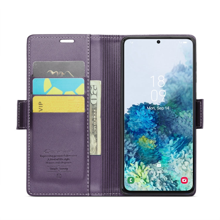 For Samsung Galaxy S20+ CaseMe 023 Butterfly Buckle Litchi Texture RFID Anti-theft Leather Phone Case(Pearly Purple) - free shipping - PMC TechLife - Order now!