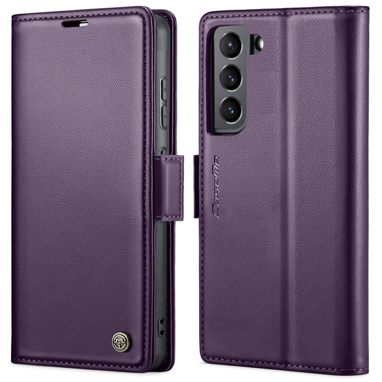 For Samsung Galaxy S22 5G CaseMe 023 Butterfly Buckle Litchi Texture RFID Anti-theft Leather Phone Case(Pearly Purple) - free shipping - PMC TechLife - Order now!