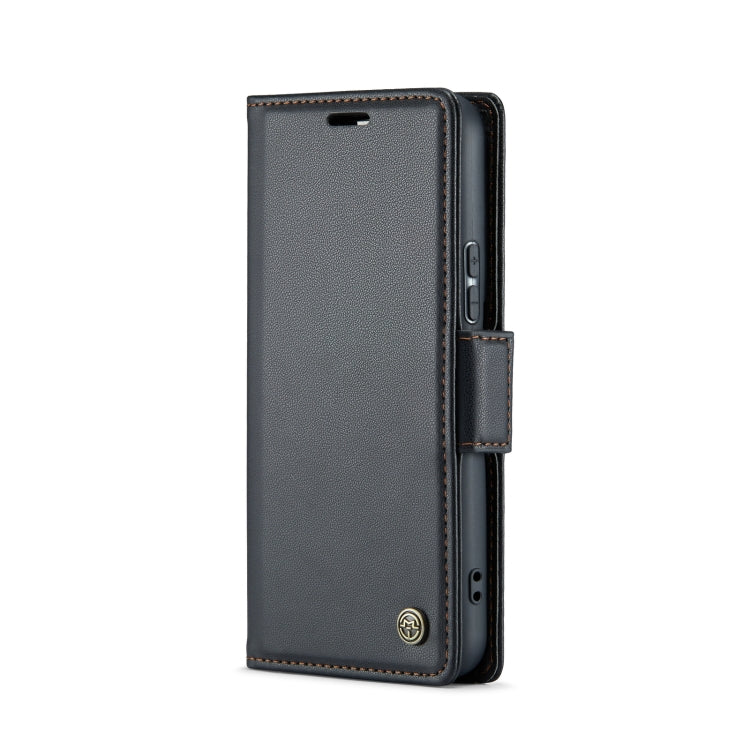 For Samsung Galaxy S22+ 5G CaseMe 023 Butterfly Buckle Litchi Texture RFID Anti-theft Leather Phone Case(Black) - free shipping - PMC TechLife - Order now!