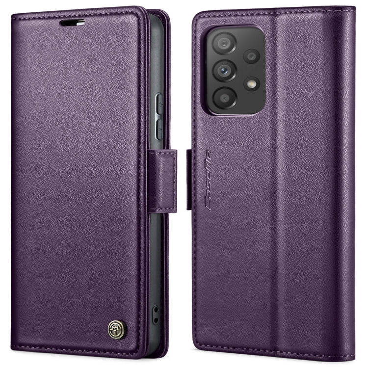 For Samsung Galaxy A53 CaseMe 023 Butterfly Buckle Litchi Texture RFID Anti-theft Leather Phone Case(Pearly Purple) - free shipping - PMC TechLife - Order now!