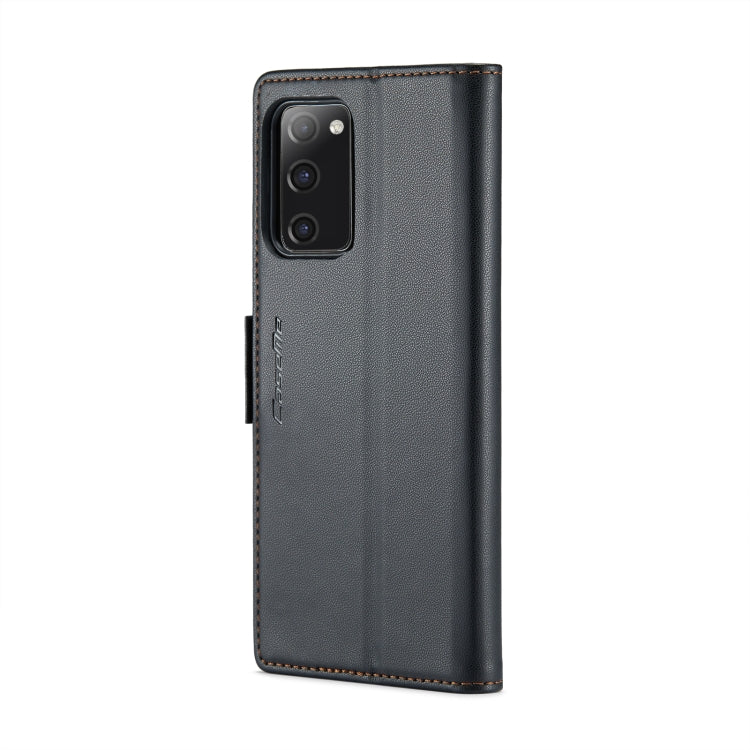 For Samsung Galaxy S20 FE CaseMe 023 Butterfly Buckle Litchi Texture RFID Anti-theft Leather Phone Case(Black) - free shipping - PMC TechLife - Order now!