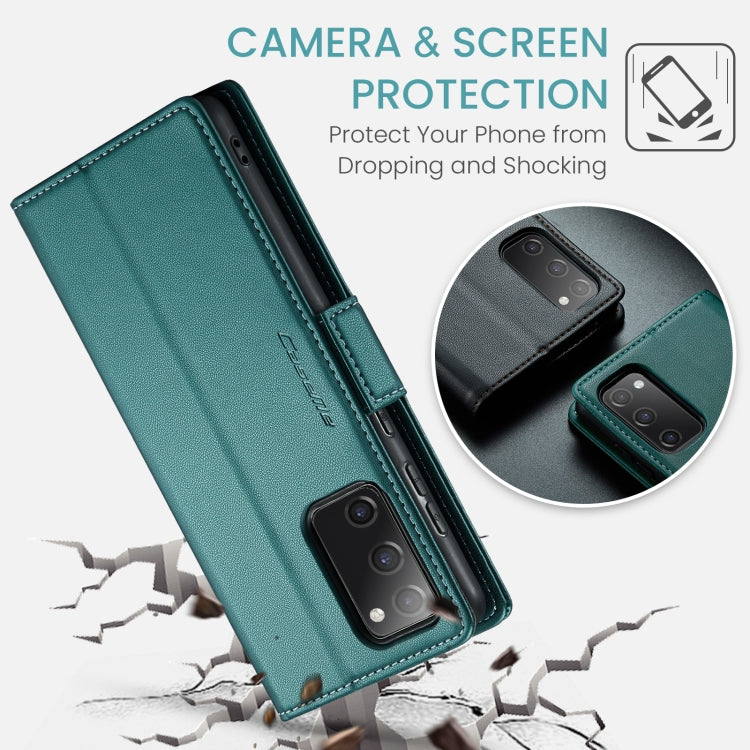 For Samsung Galaxy S20 FE CaseMe 023 Butterfly Buckle Litchi Texture RFID Anti-theft Leather Phone Case(Pearly Blue) - free shipping - PMC TechLife - Order now!