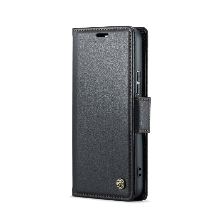 For Samsung Galaxy S21 5G CaseMe 023 Butterfly Buckle Litchi Texture RFID Anti-theft Leather Phone Case(Black) - free shipping - PMC TechLife - Order now!