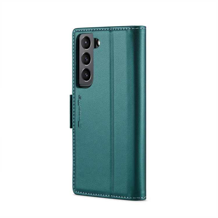 For Samsung Galaxy S21+ 5G CaseMe 023 Butterfly Buckle Litchi Texture RFID Anti-theft Leather Phone Case(Pearly Blue) - free shipping - PMC TechLife - Order now!