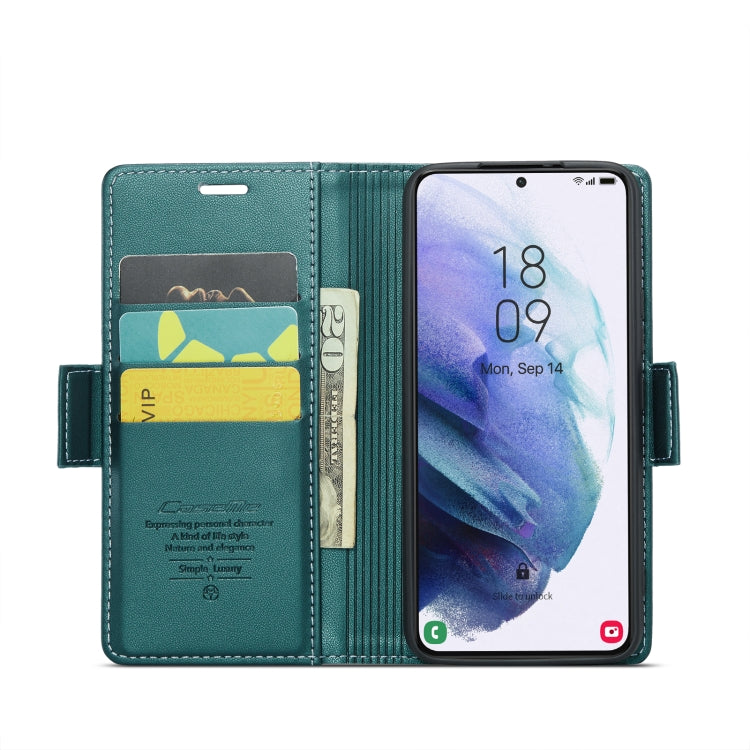 For Samsung Galaxy S21+ 5G CaseMe 023 Butterfly Buckle Litchi Texture RFID Anti-theft Leather Phone Case(Pearly Blue) - free shipping - PMC TechLife - Order now!