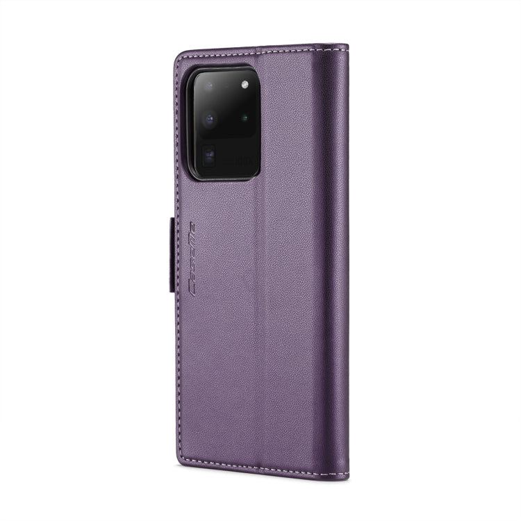 For Samsung Galaxy S20 Ultra CaseMe 023 Butterfly Buckle Litchi Texture RFID Anti-theft Leather Phone Case(Pearly Purple) - Galaxy Phone Cases by CaseMe | Online Shopping South Africa | PMC Jewellery | Buy Now Pay Later Mobicred