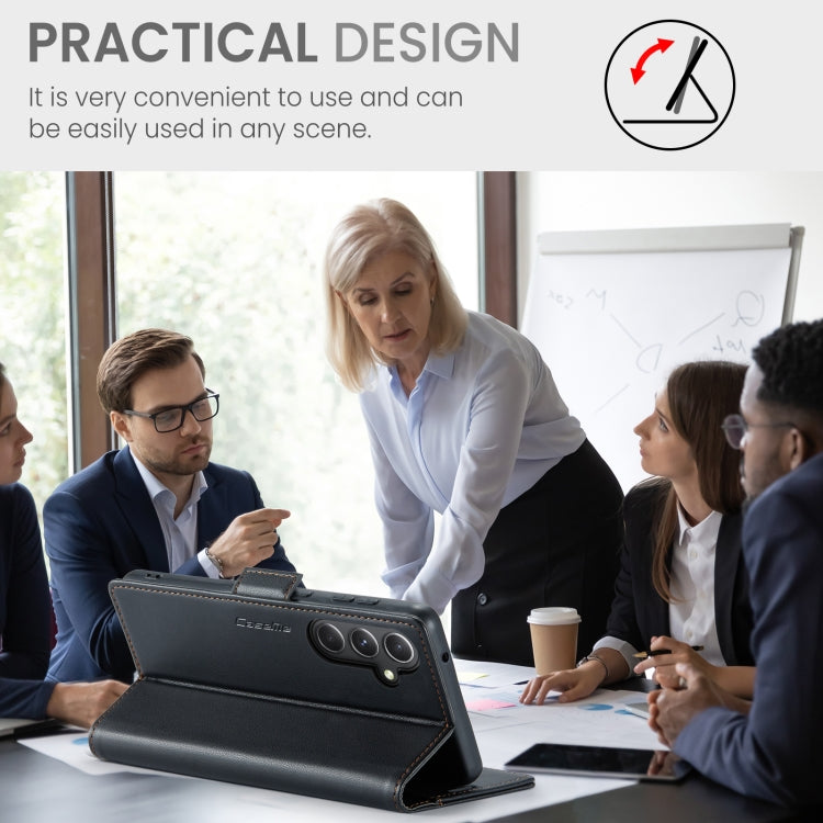 For Samsung Galaxy S23 FE 5G CaseMe 023 Butterfly Buckle Litchi Texture RFID Anti-theft Leather Phone Case(Black) - Galaxy Phone Cases by CaseMe | Online Shopping South Africa | PMC TechLife | Buy Now Pay Later Mobicred