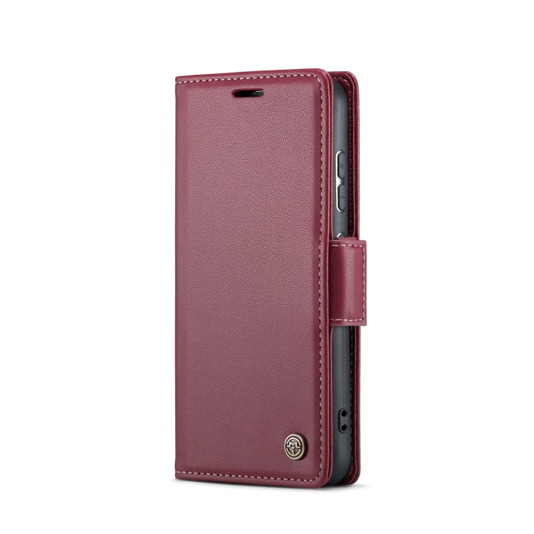 For Samsung Galaxy S24+ CaseMe 023 Butterfly Buckle Litchi Texture RFID Anti-theft Leather Phone Case(Wine Red) - free shipping - PMC Jewellery - Order now!