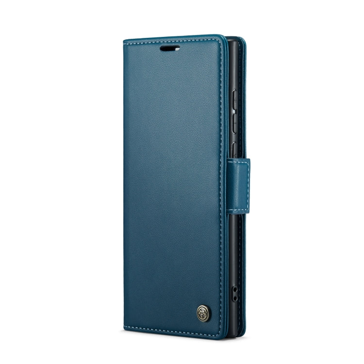 For Samsung Galaxy S24 Ultra CaseMe 023 Butterfly Buckle Litchi Texture RFID Anti-theft Leather Phone Case(Blue) - free shipping - PMC TechLife - Order now!