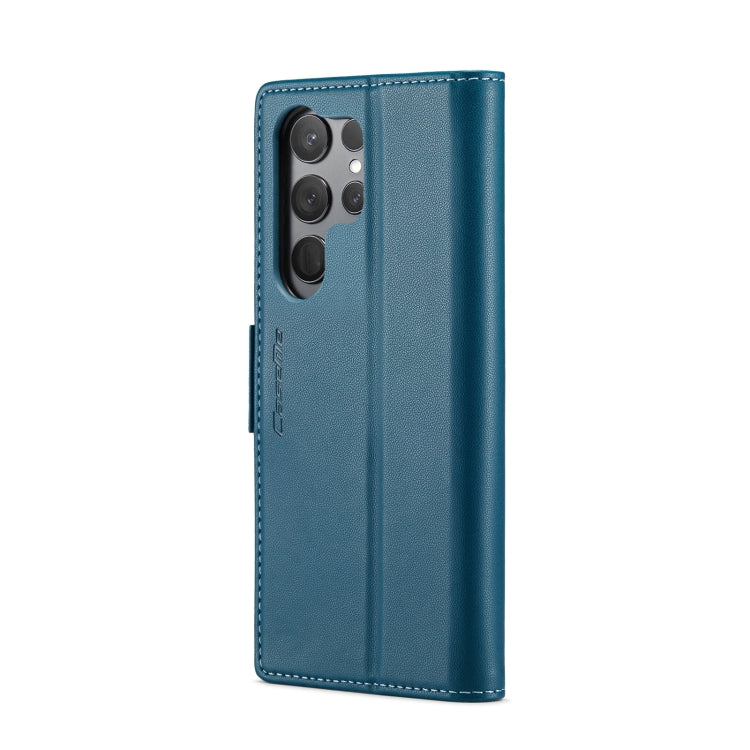 For Samsung Galaxy S24 Ultra CaseMe 023 Butterfly Buckle Litchi Texture RFID Anti-theft Leather Phone Case(Blue) - free shipping - PMC TechLife - Order now!