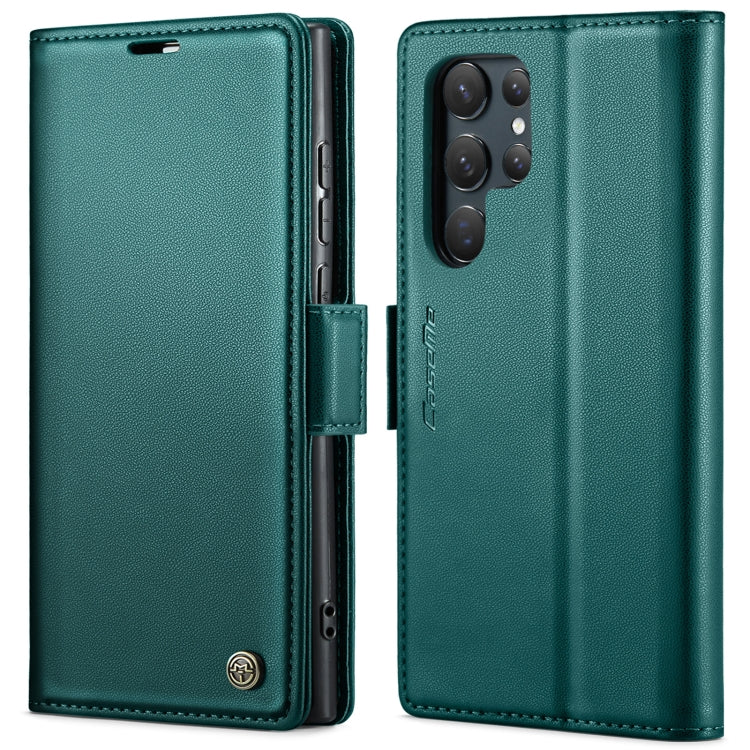 For Samsung Galaxy S24 Ultra CaseMe 023 Butterfly Buckle Litchi Texture RFID Anti-theft Leather Phone Case(Pearly Blue) - free shipping - PMC TechLife - Order now!