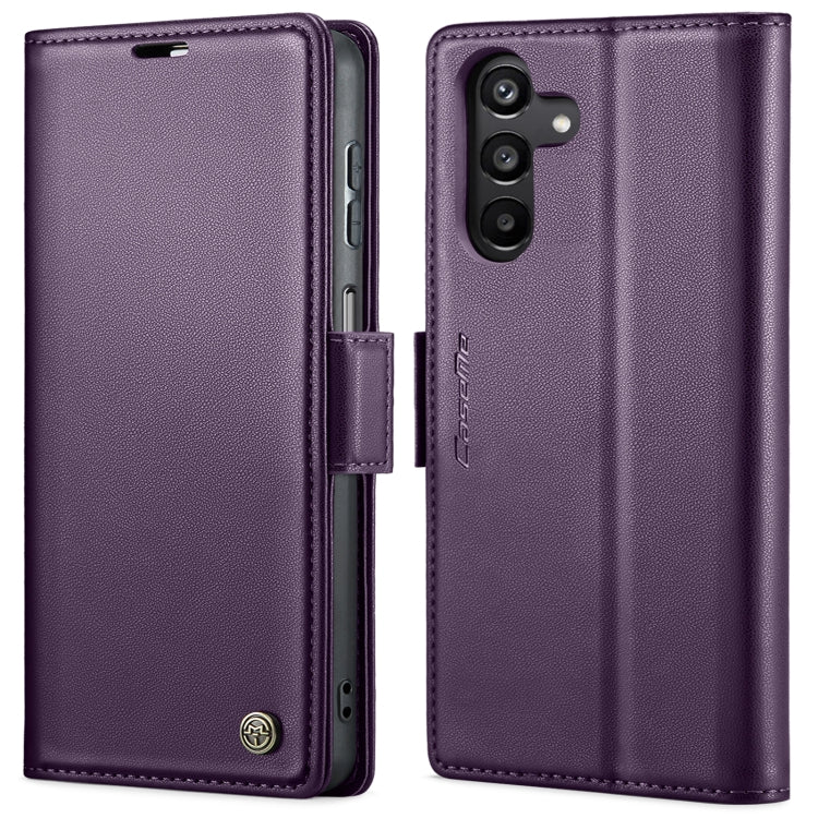 For Samsung Galaxy A25 5G CaseMe 023 Butterfly Buckle Litchi Texture RFID Anti-theft Leather Phone Case(Pearly Purple) - Galaxy Phone Cases by CaseMe | Online Shopping South Africa | PMC Jewellery | Buy Now Pay Later Mobicred