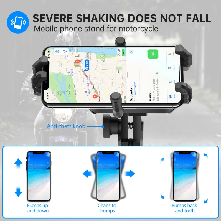 WUPP ZH-1848A1 Motorcycle Shock Absorption Riding Phone Navigation Holder, Style:M8 Ball Joint - free shipping - PMC TechLife - Order now!