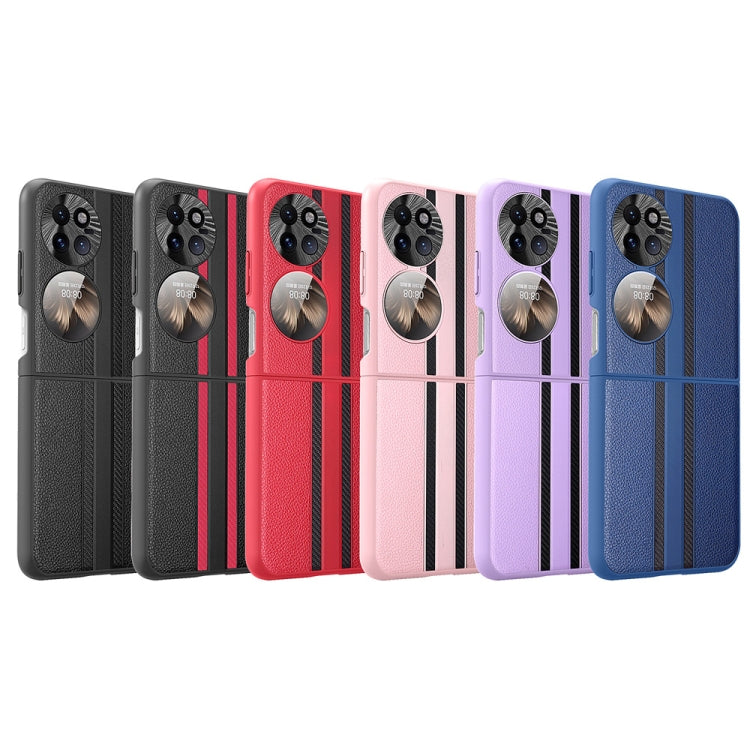 For Huawei P50 Pocket  Litchi Texture PU Shockproof Phone Case(Red) - Huawei Cases by PMC TechLife | Online Shopping South Africa | PMC TechLife | Buy Now Pay Later Mobicred