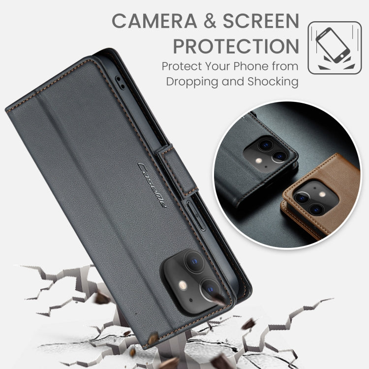 For iPhone 12 / 12 Pro CaseMe 023 Butterfly Buckle Litchi Texture RFID Anti-theft Leather Phone Case(Black) - iPhone 12 / 12 Pro Cases by CaseMe | Online Shopping South Africa | PMC TechLife | Buy Now Pay Later Mobicred