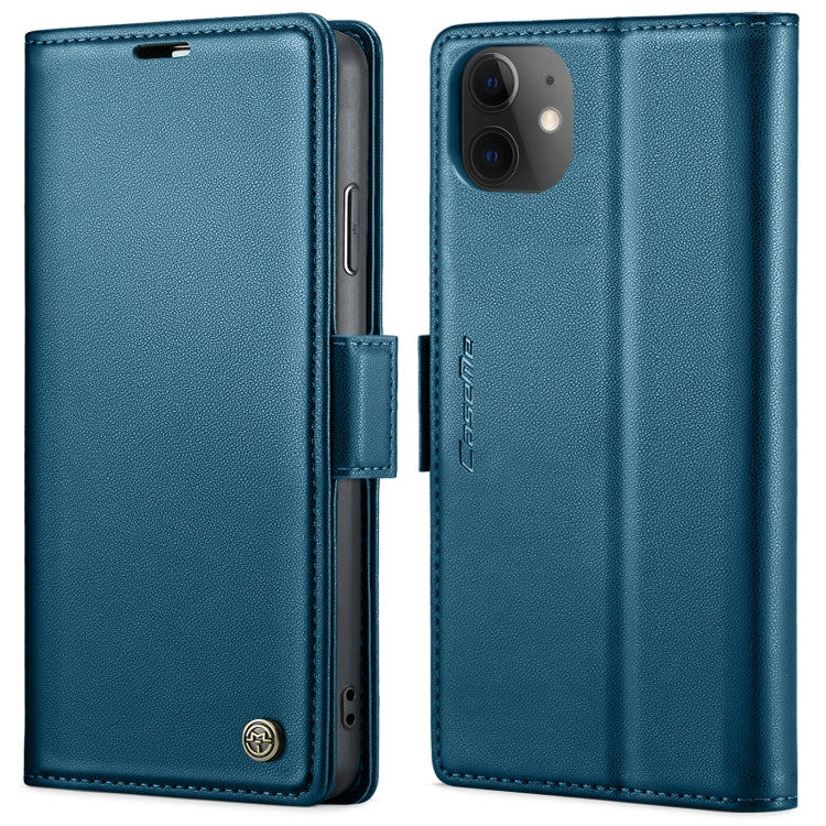 For iPhone 11 CaseMe 023 Butterfly Buckle Litchi Texture RFID Anti-theft Leather Phone Case(Blue) - iPhone 11 Cases by CaseMe | Online Shopping South Africa | PMC TechLife | Buy Now Pay Later Mobicred