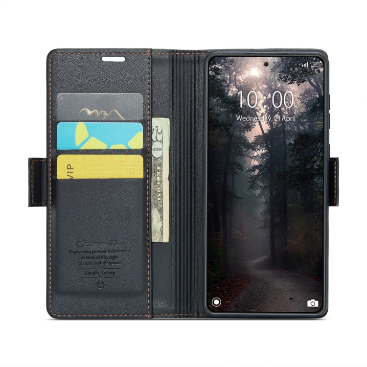 For Xiaomi 14 CaseMe 023 Butterfly Buckle Litchi Texture RFID Anti-theft Leather Phone Case(Black) - free shipping - PMC Jewellery - Order now!