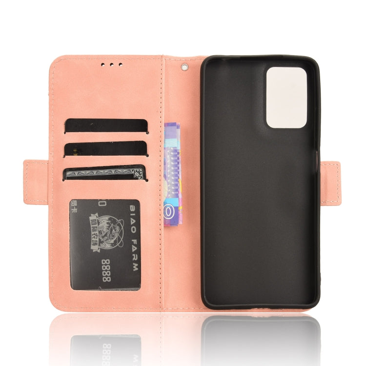 For Motorola Moto G04 / G24 Skin Feel Calf Texture Card Slots Leather Phone Case(Pink) - Motorola Cases by PMC TechLife | Online Shopping South Africa | PMC TechLife | Buy Now Pay Later Mobicred