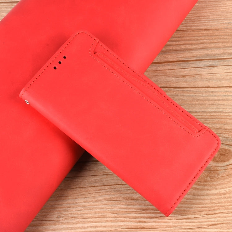 For Motorola Edge 2024 5G Skin Feel Calf Texture Card Slots Leather Phone Case(Red) - Motorola Cases by PMC Jewellery | Online Shopping South Africa | PMC Jewellery | Buy Now Pay Later Mobicred