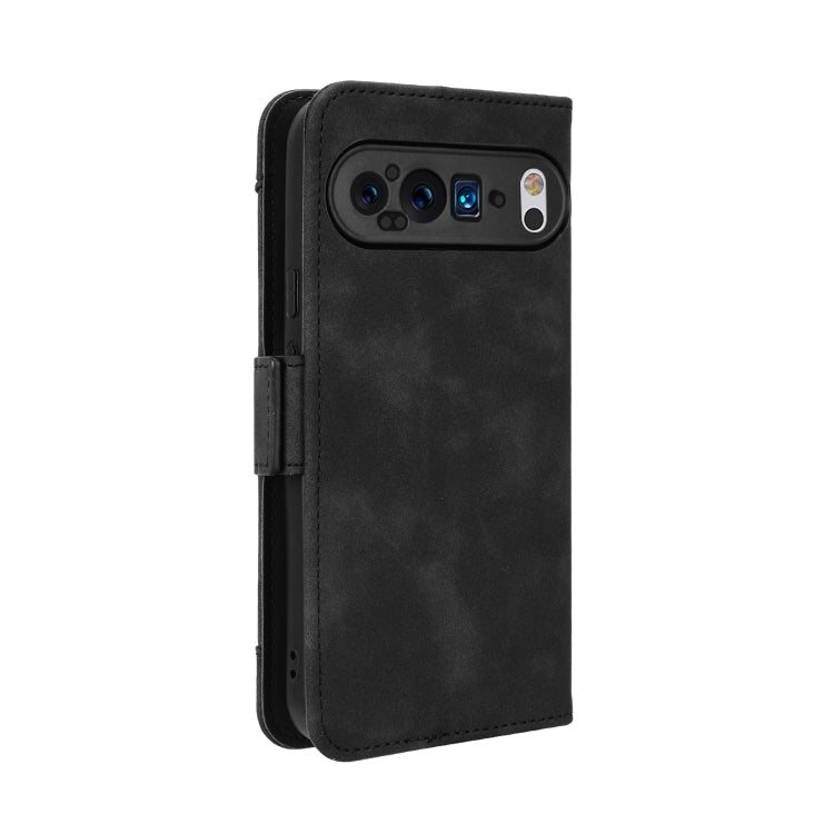 For Google Pixel 9 Skin Feel Calf Texture Card Slots Leather Phone Case(Black) - Google Cases by PMC TechLife | Online Shopping South Africa | PMC TechLife | Buy Now Pay Later Mobicred