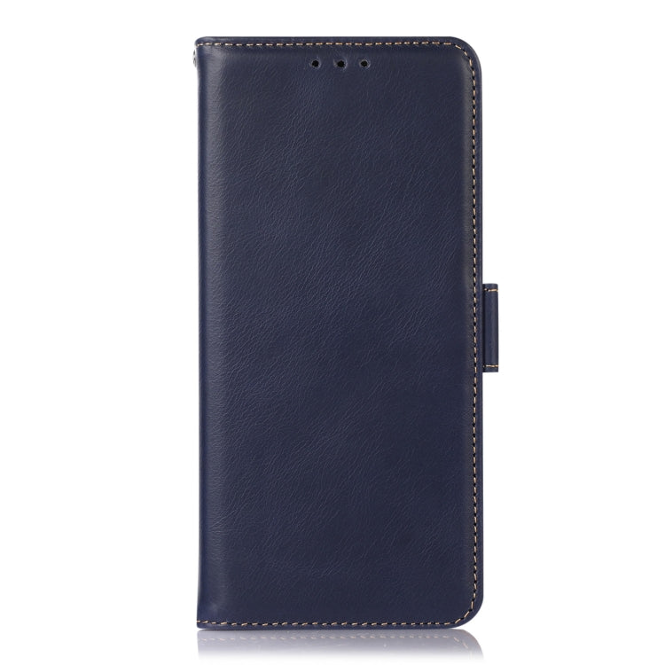 For OPPO Reno11 5G Global Crazy Horse Top Layer Cowhide Leather Phone Case(Blue) - Reno11 Cases by PMC TechLife | Online Shopping South Africa | PMC TechLife | Buy Now Pay Later Mobicred