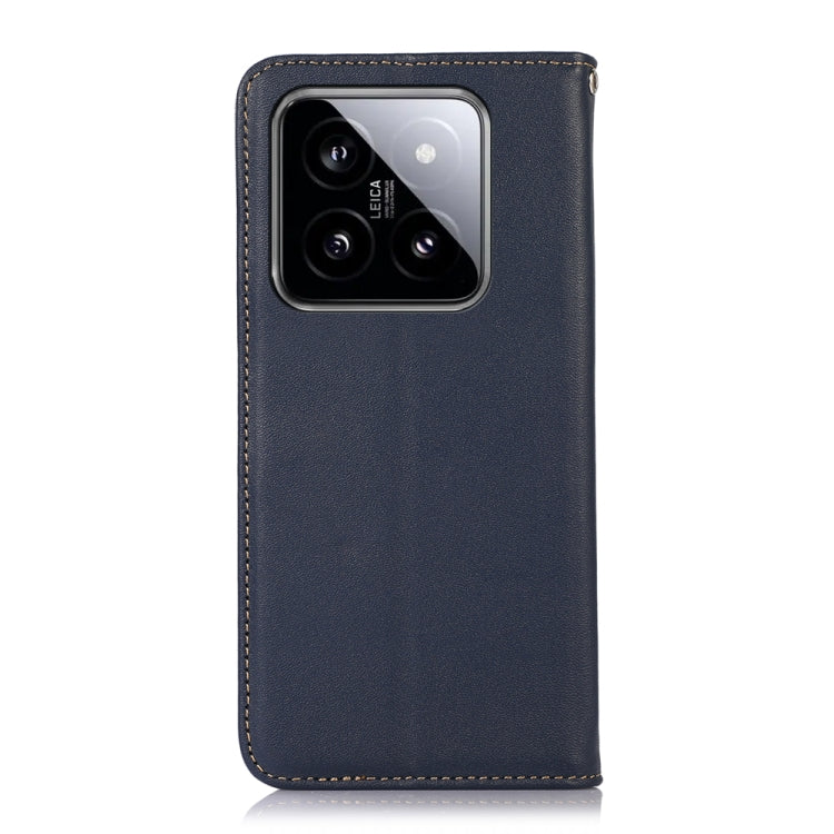 For Xiaomi 14 Pro KHAZNEH Nappa Top Layer Cowhide Leather Phone Case(Blue) - 14 Pro Cases by PMC TechLife | Online Shopping South Africa | PMC TechLife | Buy Now Pay Later Mobicred