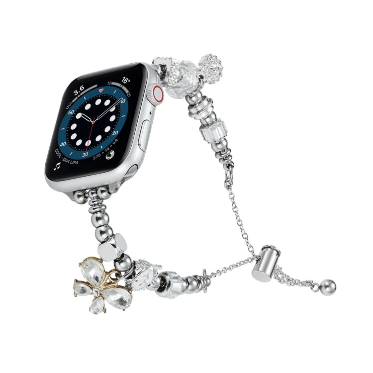 Bead Bracelet Metal Watch Band For Apple Watch SE 2023 44mm(Gold Butterfly) - free shipping - PMC TechLife - Order now!
