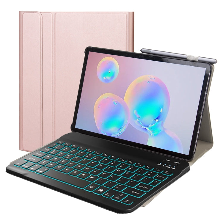 DY-M10P For Lenovo Smart Tab M10 HPD Plus TB-X606F 10.3 inch 2 in 1 Removable Magnetic ABS Bluetooth Keyboard + Protective Leather Tablet Case with Stand & Sleep / Wake-up & Pen Holder(Rose Gold) - Lenovo Keyboard by PMC TechLife | Online Shopping South Africa | PMC TechLife