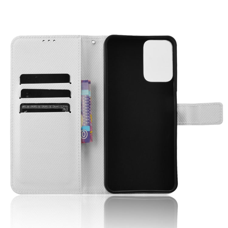 For Motorola Moto G Power 5G 2024 Diamond Texture Leather Phone Case(White) - Motorola Cases by PMC Jewellery | Online Shopping South Africa | PMC Jewellery | Buy Now Pay Later Mobicred