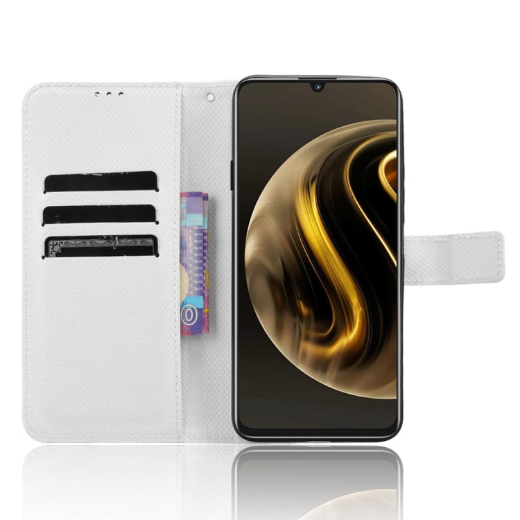 For Huawei nova Y72 4G Diamond Texture Leather Phone Case(White) - Huawei Cases by PMC TechLife | Online Shopping South Africa | PMC TechLife | Buy Now Pay Later Mobicred